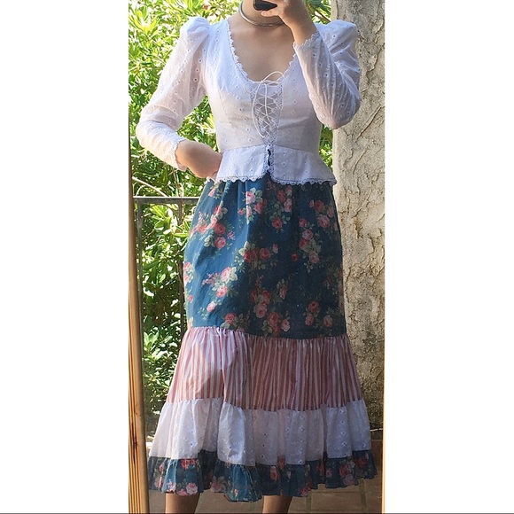 Princess Kaiulani Dresses & Skirts - Princess Kaiulani Vintage Prairie Dress 1970s 70s